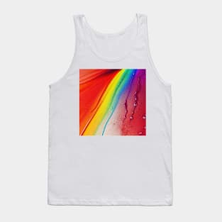 Liquid Colors Flowing Infinitely - Heavy Texture Swirling Thick Wet Paint - Abstract Inspirational Rainbow Drips Tank Top